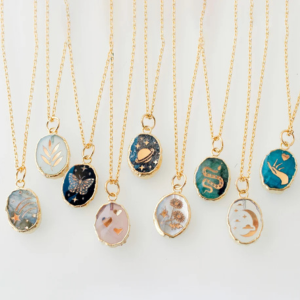 The Galactic Identity Necklace: Personalized Birthstone & Celestial Charm
