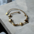 The Eternal Cosmos Bracelet: Waterproof Sun, Moon & Stars Trio