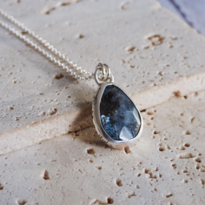 The Aurora Pendant: Celestial Labradorite in Recycled Silver